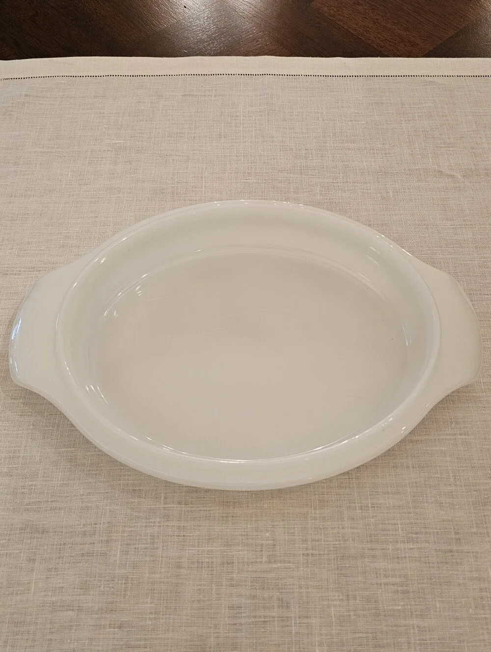Vintage Fire King Milk Glass 1.5 Qt Oval Casserole Replacement Lid 11.25